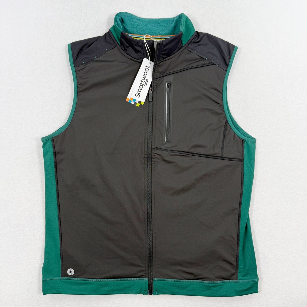 Smartwool Smartloft Wind Vest Size L Mens Evegreen/Black NEW NWT
